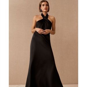BHLDN ruby satin charmuse dress NWT